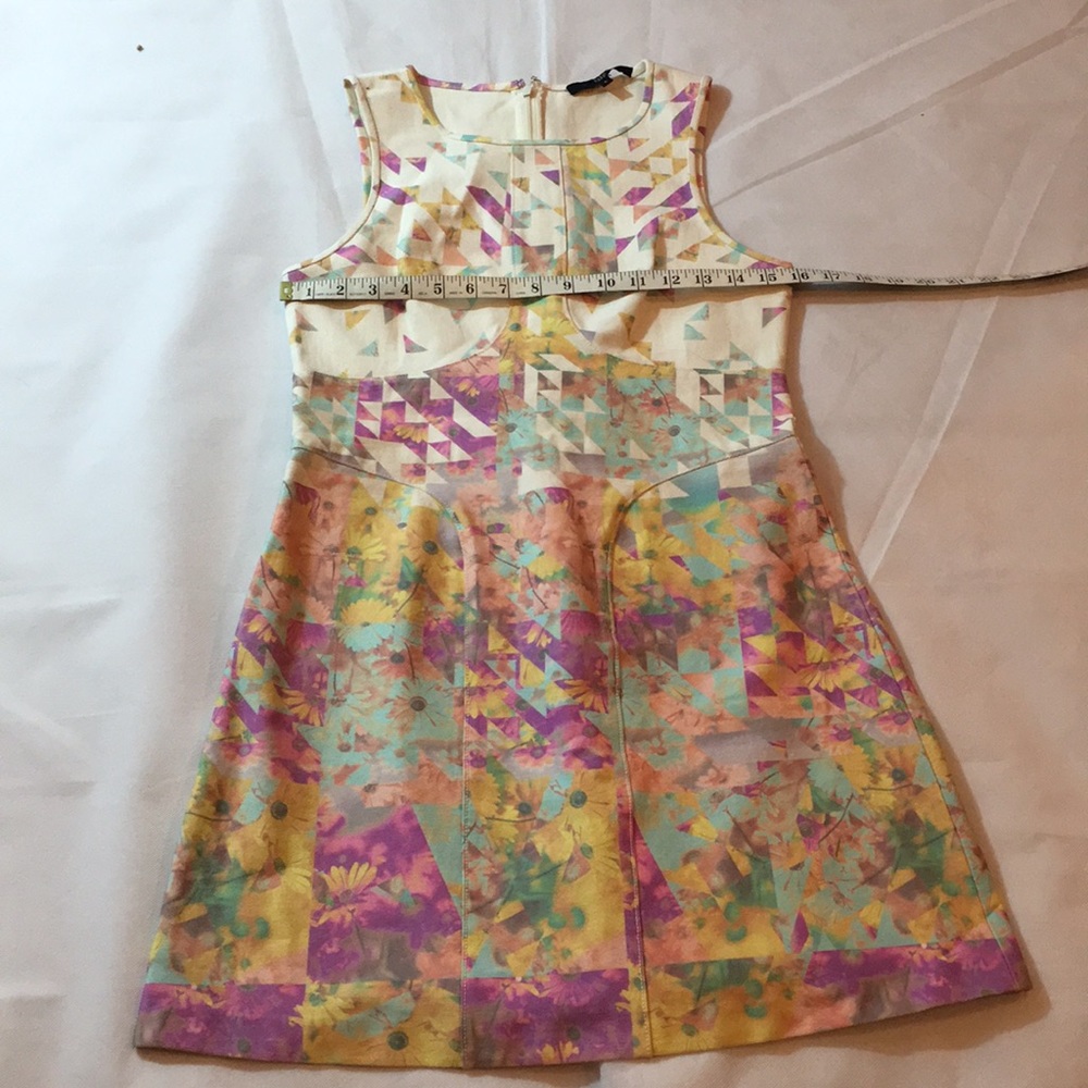 Tibi Structured Print Mini Shift Dress - image 2